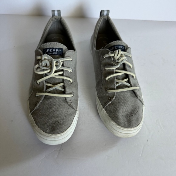 Sperry Top- Sider Crest Vibe Gray Canvas Sneaker Size 8 - Picture 3 of 14